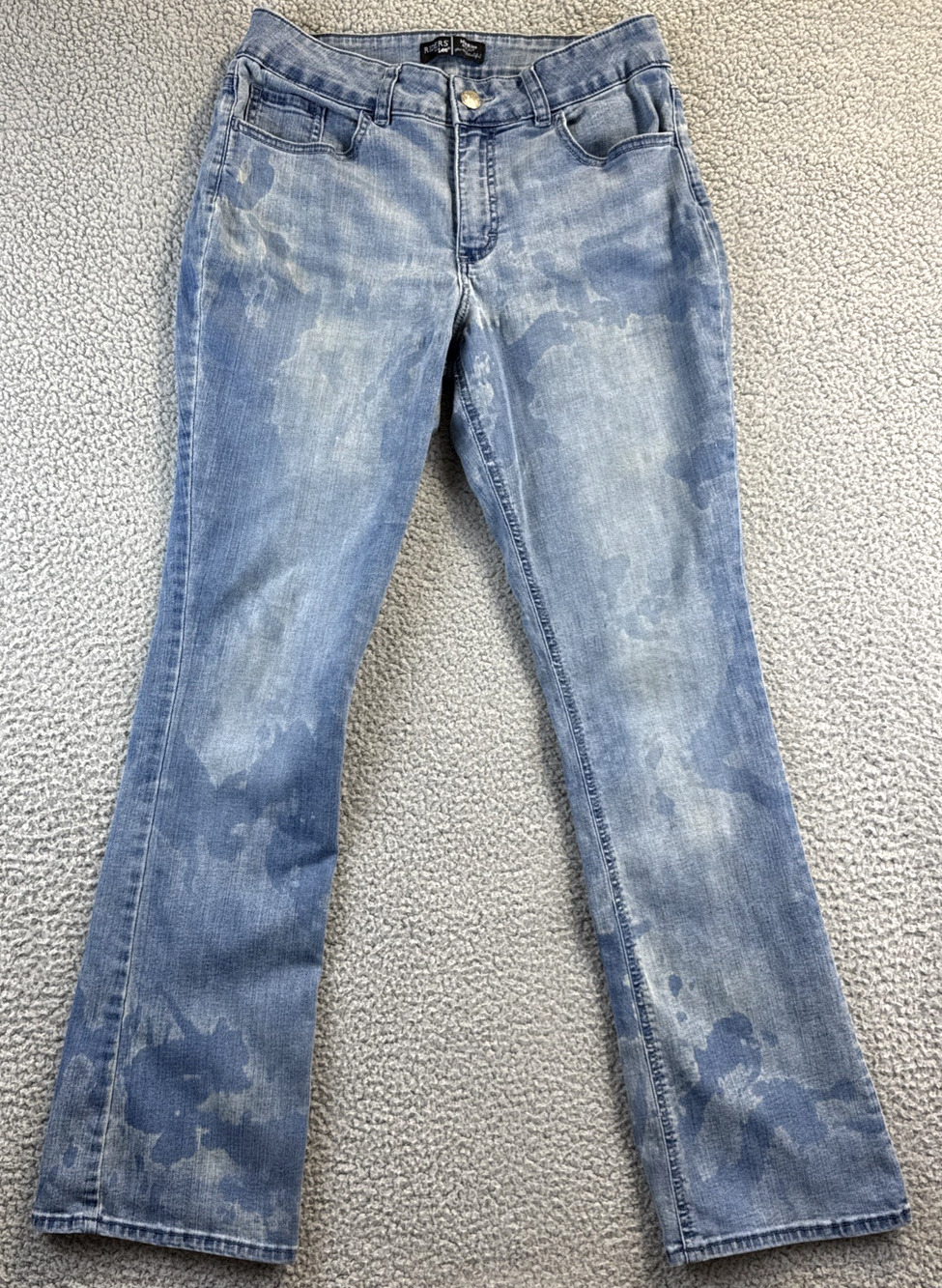 Womens Jeans Lee Riders Mid-Rise Boot Cut Light Wash Jeans 12M 29-30x31